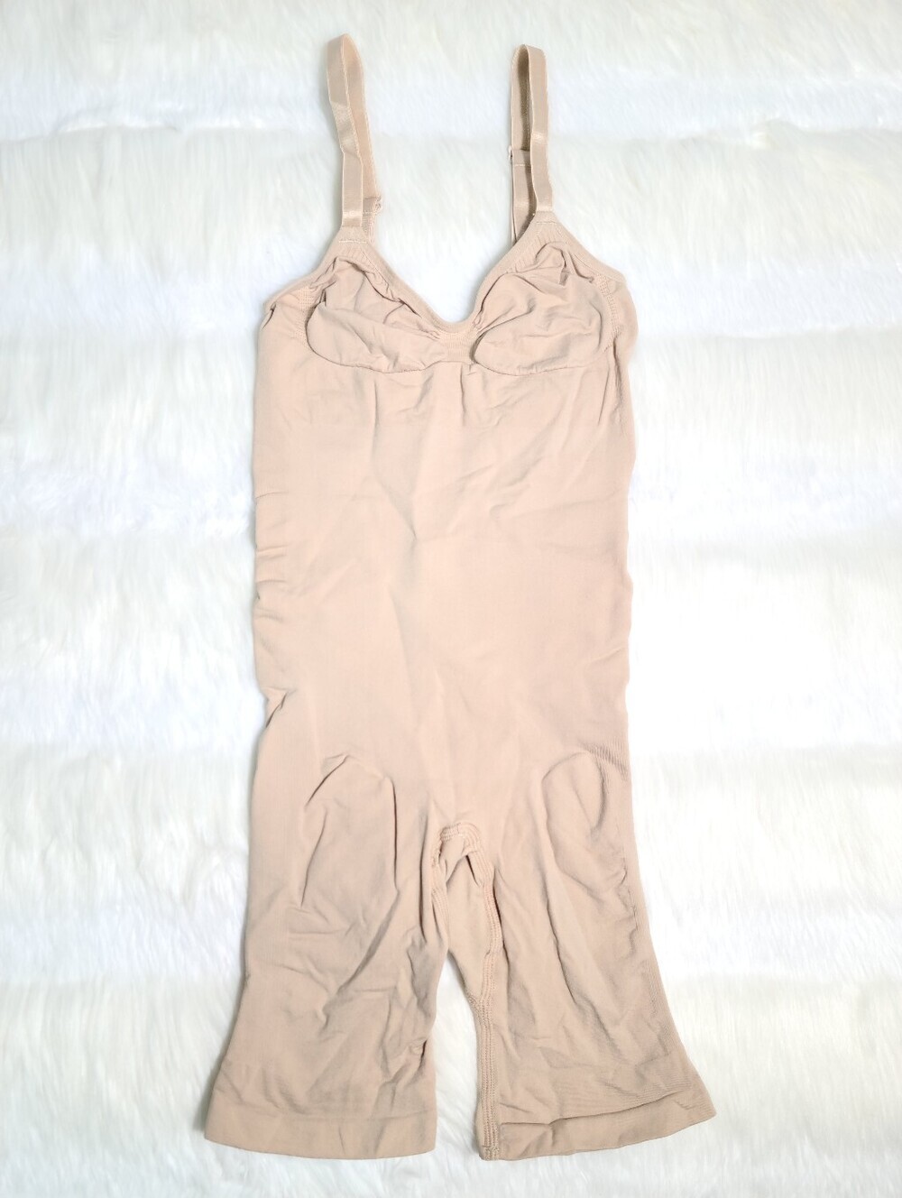 SKIMS Seamless Sculpt Low Back Mid Thigh Bodysuit Cream Clay XXS-XS NEW